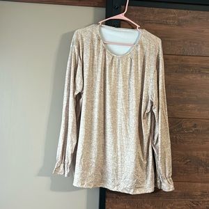Women’s long sleeve tan shirt